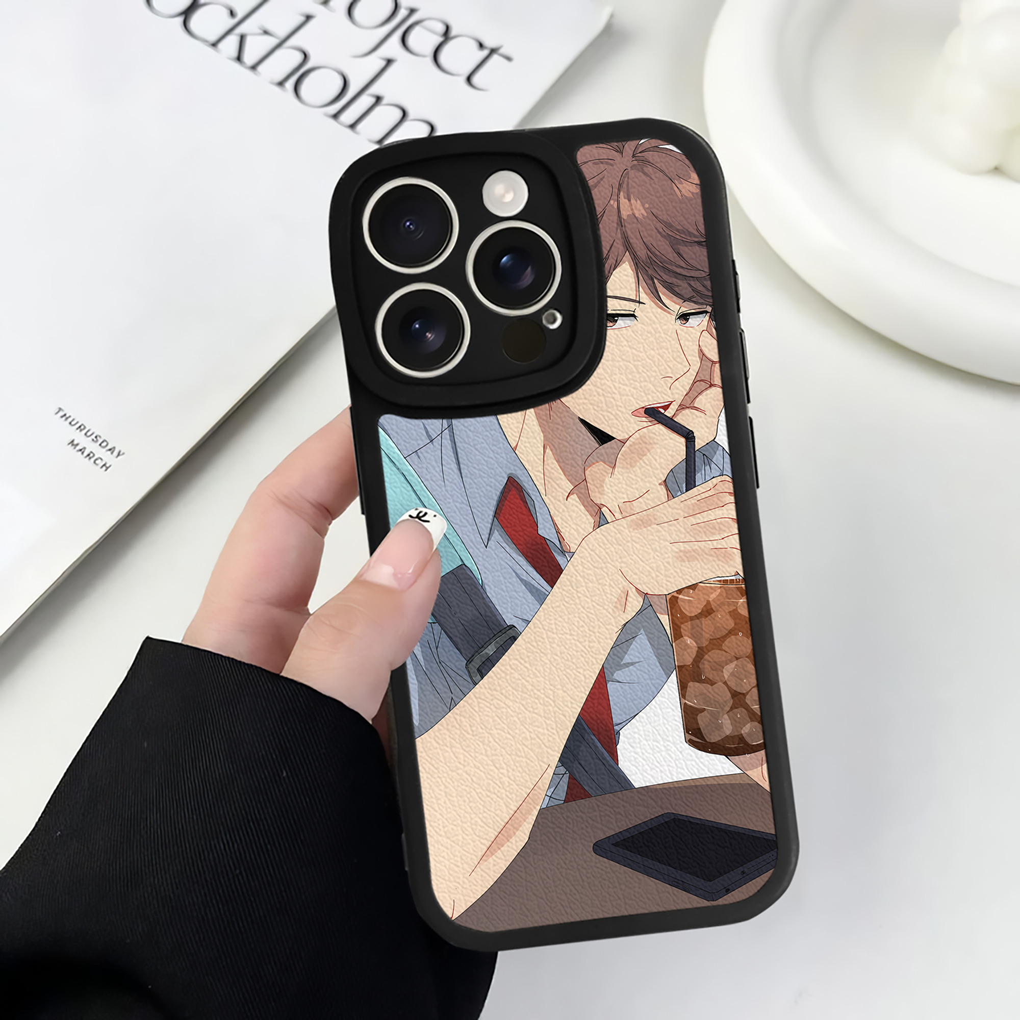 （画像用） ハイキュー!! Haikyu!! 【iPhone 16シリーズ対応】シリコンスマホケース（レザー調） 材質：シリコン